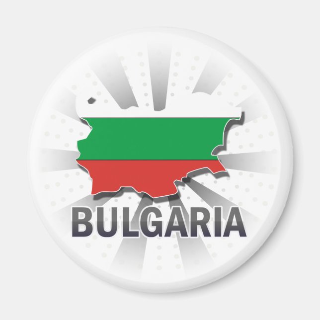Bulgarien Flag Karte 2.0 Magnet (Vorne)