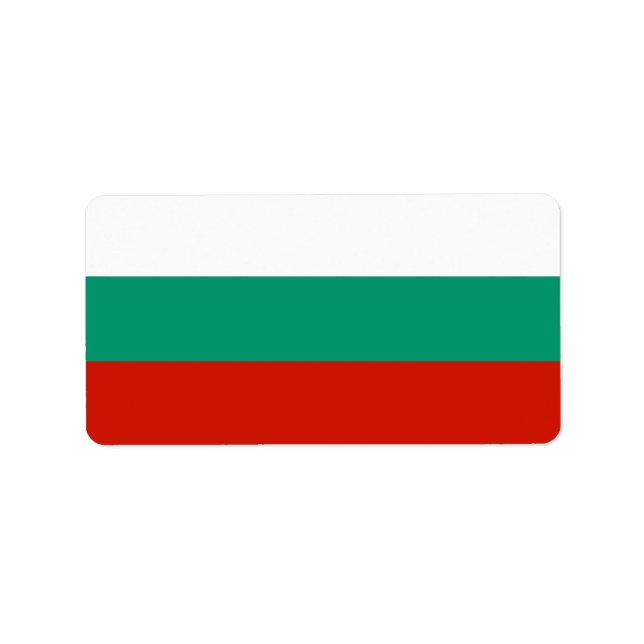 Bulgarien-Flagge Adressaufkleber (Vorne)