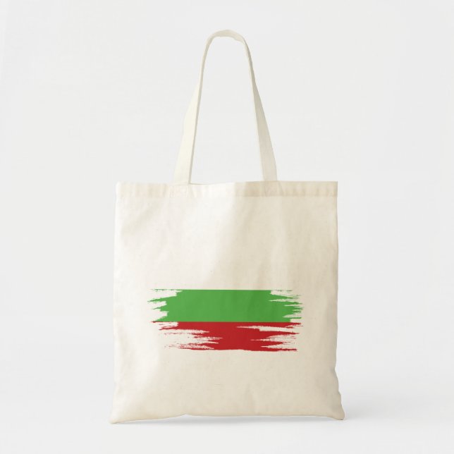 Bulgarien Flagge Brush Art Tragetasche (Vorne)