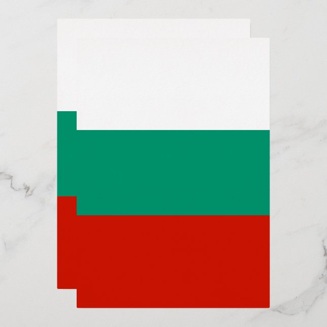 Bulgarien-Flagge Folieneinladung (Vorderseite/Rückseite)