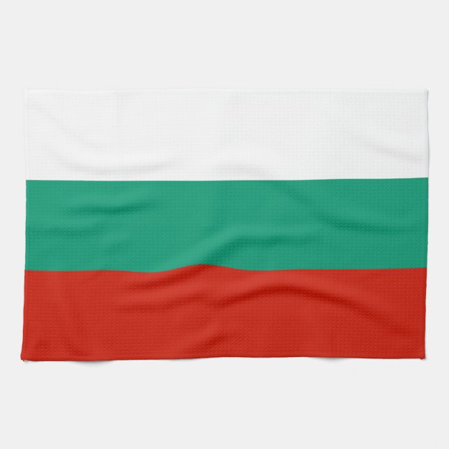 Bulgarien-Flagge Geschirrtuch (Horizontal)