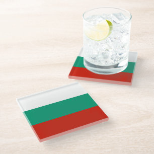 Bulgarien-Flagge Glasuntersetzer
