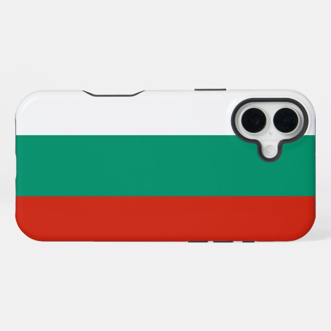 Bulgarien-Flagge iPhone Hülle (Rückseite (Horizontal))