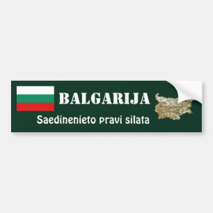 Bulgarien-Flagge + Karte Aufkleber Autoaufkleber