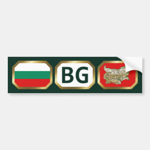 Bulgarien Flagge Karte Code Aufkleber Autoaufkleber