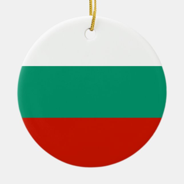 Bulgarien-Flagge Keramik Ornament (Vorne)