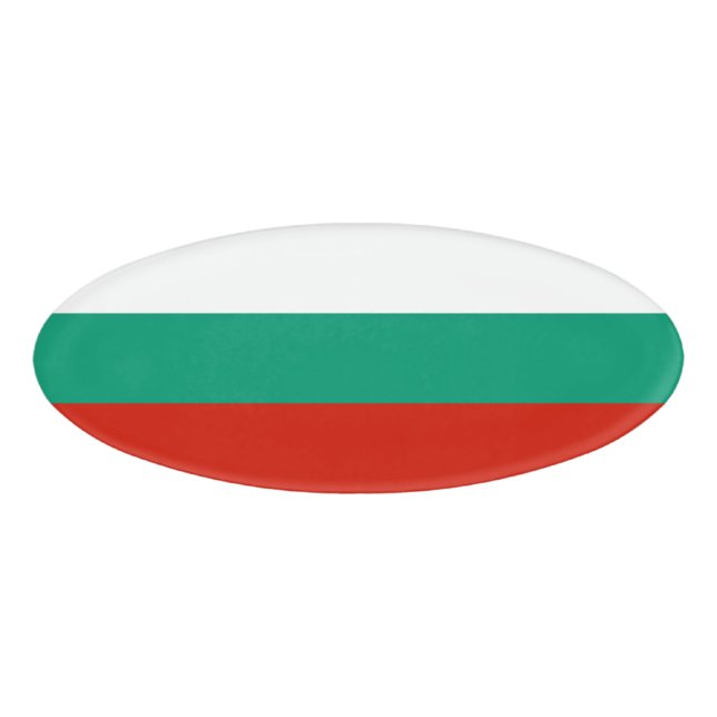 Bulgarien-Flagge Namenschild (Vorderseite)