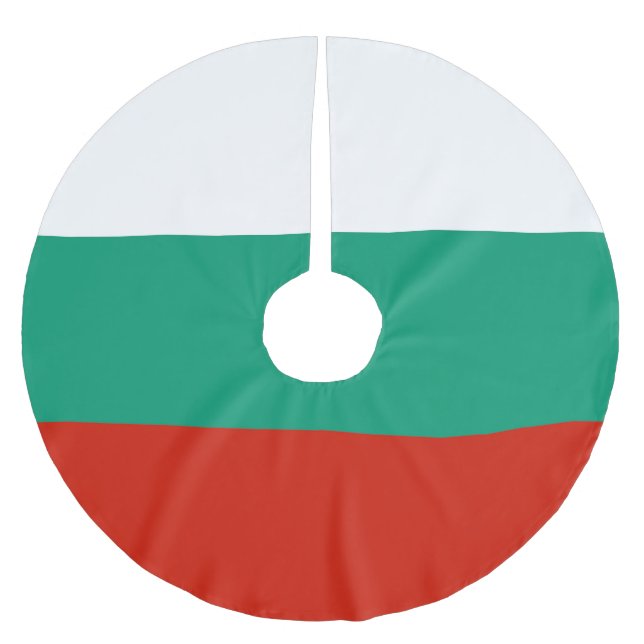 Bulgarien-Flagge Polyester Weihnachtsbaumdecke (Vorderseite)