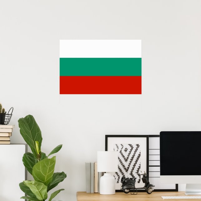 Bulgarien-Flagge Poster (Heimbüro)