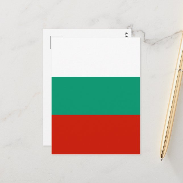 Bulgarien-Flagge Postkarte (Vorderseite/Rückseite Beispiel)