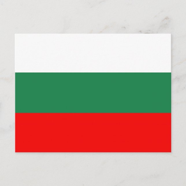 Bulgarien-Flagge Postkarte (Vorderseite)