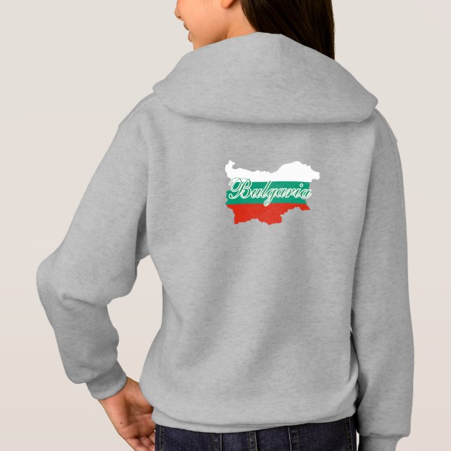 Bulgarien Flaggenkarte, Rückseite Hoodie (Rückseite)