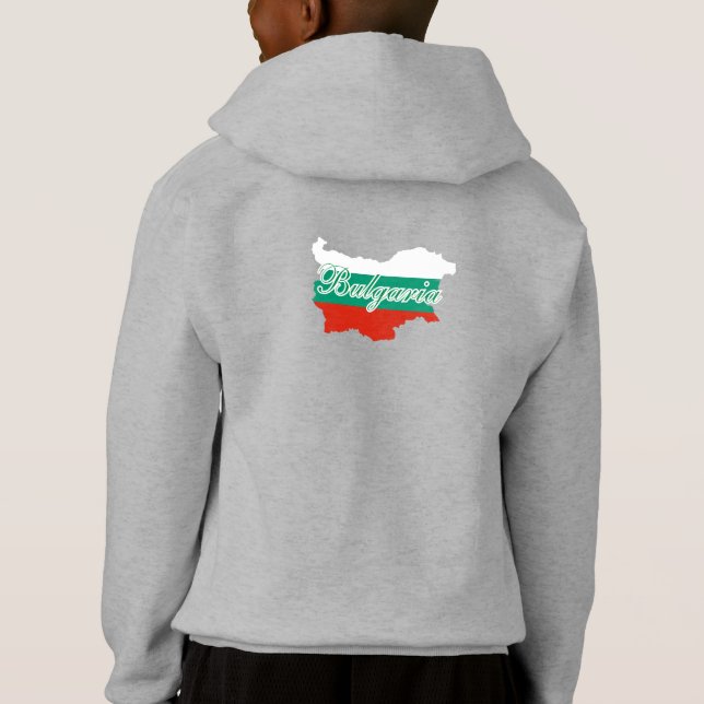 Bulgarien Flaggenkarte, Rückseite Hoodie (Rückseite)