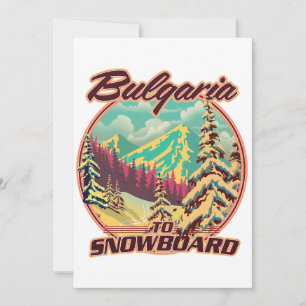 Bulgarien für Snowboard Einladung
