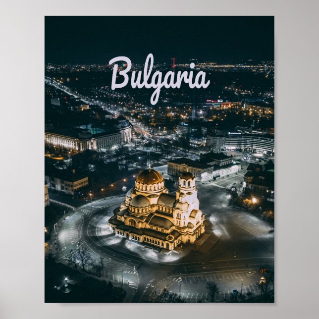Bulgarien Hauptstadt Sofia Alexander Nevsky Kathed Poster (Vorne)