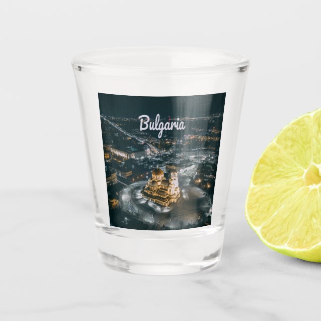 Bulgarien Hauptstadt Sofia Alexander Nevsky Kathed Schnapsglas (Vorderseite)
