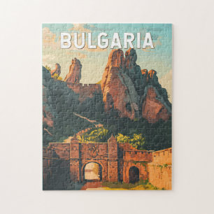 Bulgarien Illustration Reise Kunst Vintage Puzzle