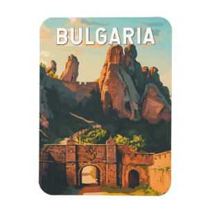 Bulgarien Illustration Travel Art Vintag Magnet
