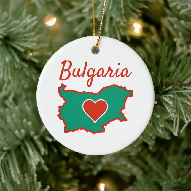 Bulgarien-Karte Keramik Ornament (Baum)