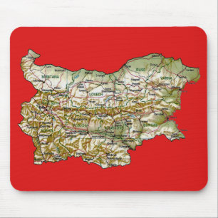 Bulgarien-Karte Mousepad