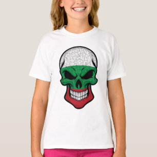 Bulgarien Lächelnde Schädel-Flagge T-Shirt