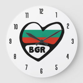Bulgarien Ländercode BGR Flaggenmitte Große Wanduhr