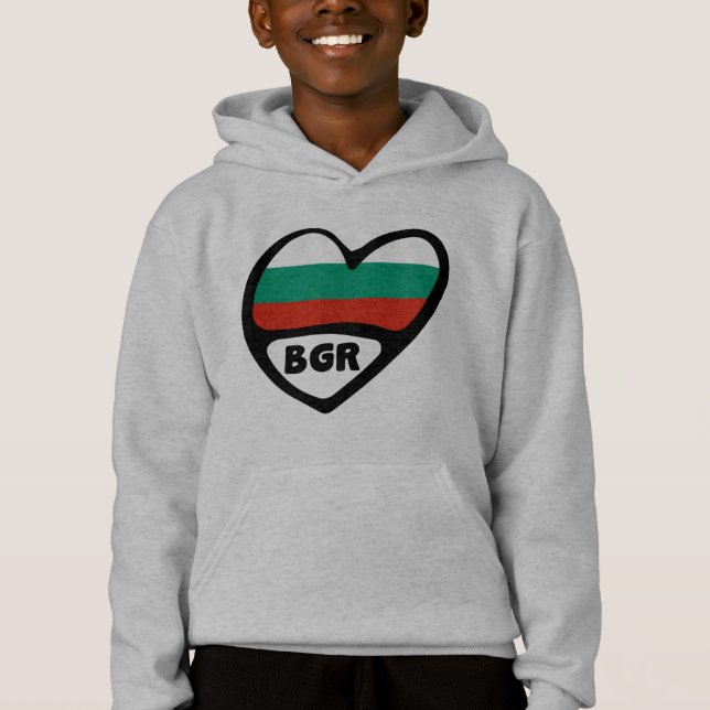 Bulgarien - Ländercode - Flaggenschwerpunkt, BGR Hoodie (Vorderseite)