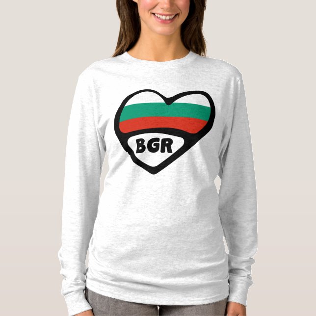 Bulgarien - Ländercode - Flaggenschwerpunkt, BGR T-Shirt (Vorderseite)