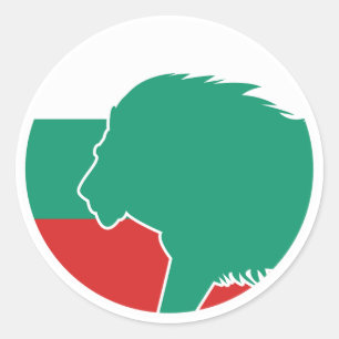 Bulgarien Lion Bulgarische Nationale Tierflagge Runder Aufkleber