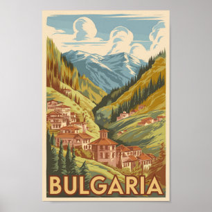 Bulgarien Malerische Illustration Reisen Kunst Vin Poster