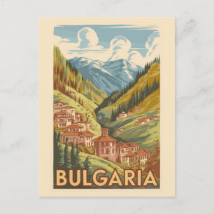 Bulgarien Malerische Illustration Reisen Kunst Vin Postkarte