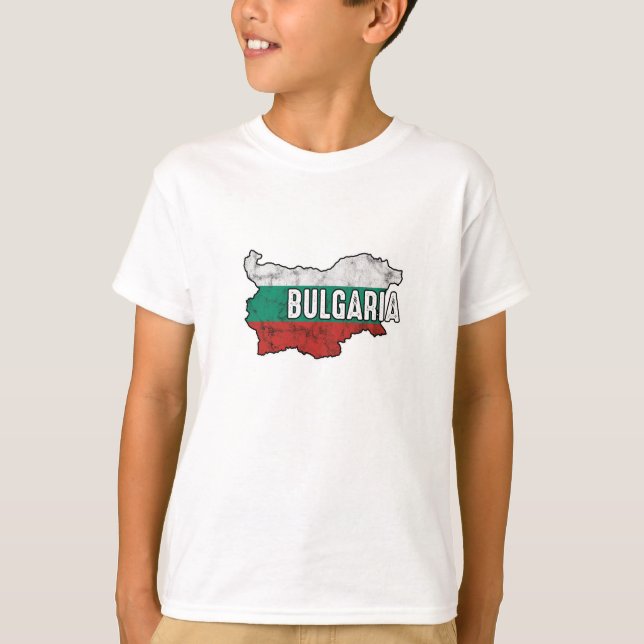 Bulgarien Patriotisches Bulgarisches Flaggenzeiche T-Shirt (Vorderseite)