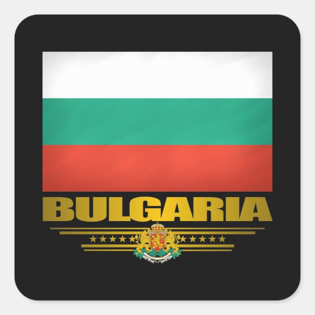 Bulgarien Pride Quadratischer Aufkleber (Vorderseite)