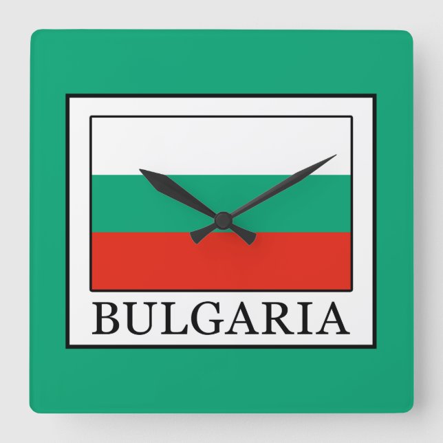 Bulgarien Quadratische Wanduhr (Vorderseite)