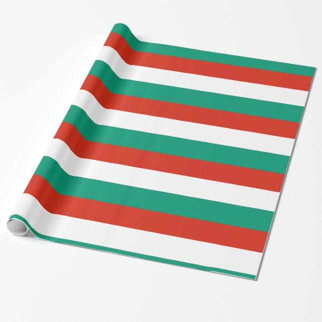 Bulgarien Red White Green Geschenkpapier (Ungerollt)
