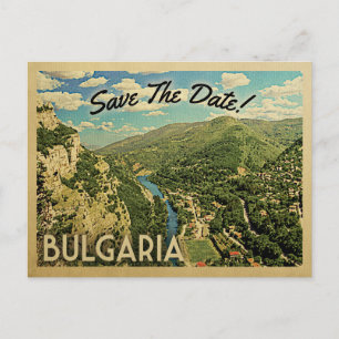 Bulgarien Save the Date Bulgarisch Ankündigungspostkarte