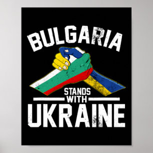 Bulgarien steht mit der Ukraine Ukrainische bulgar Poster