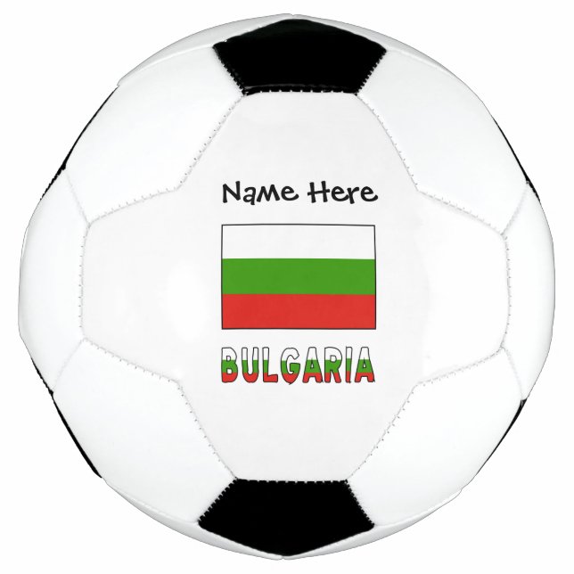 Bulgarien und Bulgarische Flagge mit Ihrem Namen F Fußball (Vorderseite)