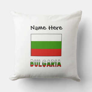 Bulgarien und bulgarische Flagge Personalisiert Kissen