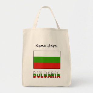 Bulgarien und die bulgarische Flagge Personalisier Tragetasche