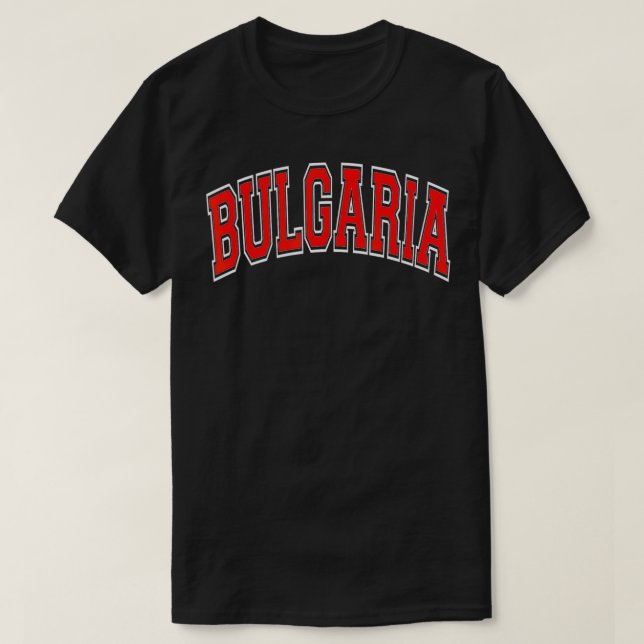 Bulgarien Varsity Style Red Test T-Shirt (Design vorne)
