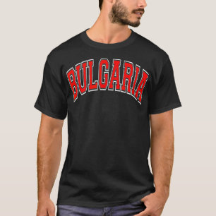 Bulgarien Varsity Style Red Test T-Shirt