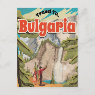 Bulgarien Vintage-Reiseposter Postkarte