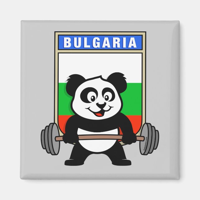 Bulgarien Weightlift Panda Magnet (Vorne)