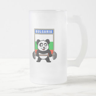 Bulgarien Weightlift Panda Mattglas Bierglas