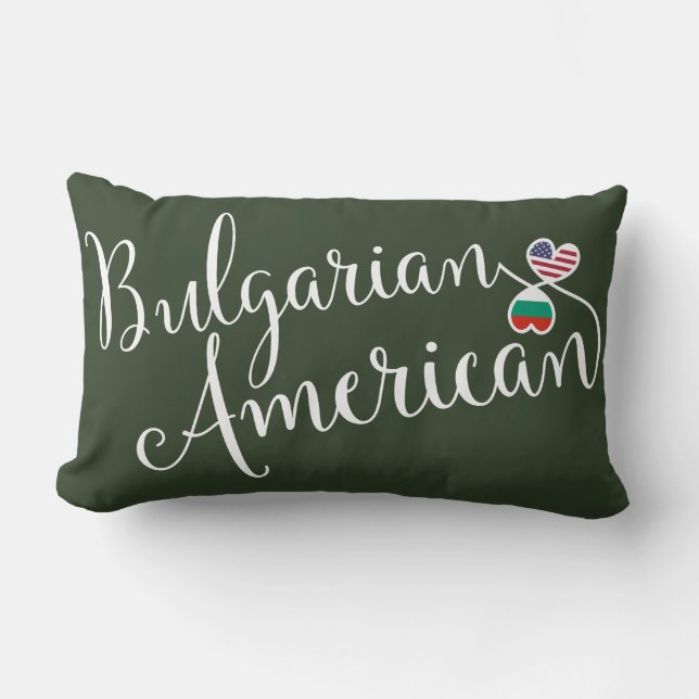 Bulgarisch American Entwined Hearts Lendenkissen (Vorderseite)