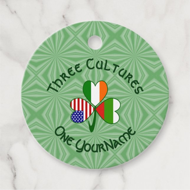 Bulgarisch-Amerikanisches Kleeblatt-Flag personali Geschenkanhänger (Vorderseite)