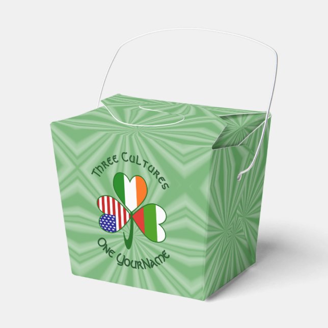 Bulgarisch-Amerikanisches Kleeblatt-Flag personali Geschenkschachtel (Vorderseite)