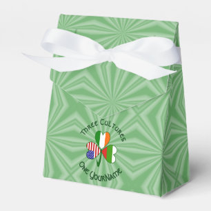 Bulgarisch Irisch Amerikanischer Shamrock-Flagge P Geschenkschachtel