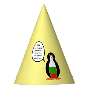 Bulgarisch sprechende Ms. Penguin personalisiert Partyhütchen
